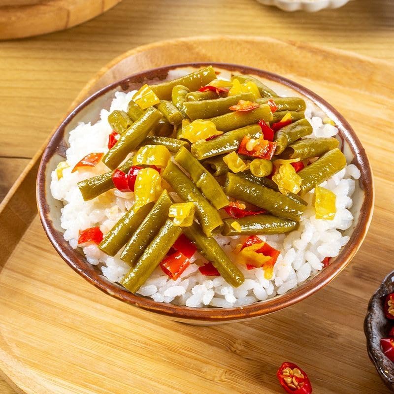 Pickled pepper cowpea (48g*5 packages) cowpea mustard 240g (8.4oz.) Sour beans with salted vegetables