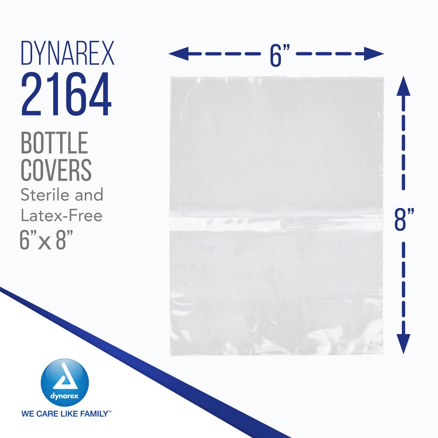 Dynarex Bottle Covers, Transparent Disposable Plastic Bags for Protecting Bottles, Non-Sterile & Latex-Free, Medium 6x8, 1 Box of 500 Bottle Covers (Packaging May Vary)