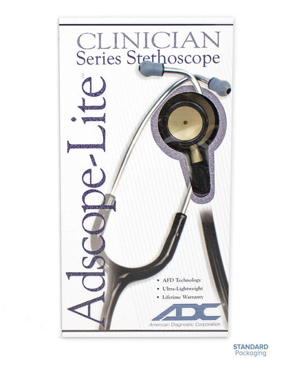 ADC - 619BK Adscope Lite 619 Ultra Lightweight Clinician Stethoscope with Tunable AFD Technology, Black