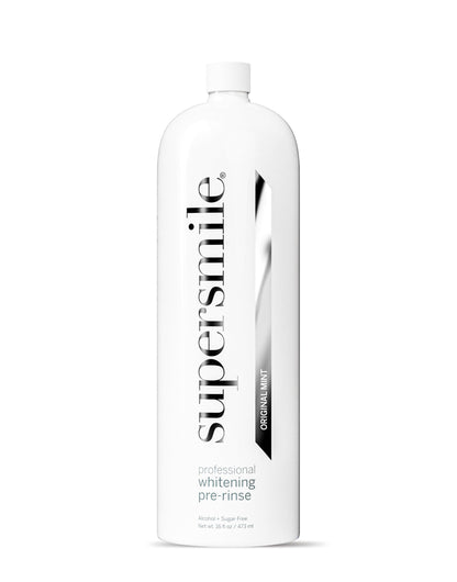 Supersmile Whitening Pre-Rinse - Clinically Formulated Pre-Brush Dental Mouthwash, Cleans and Whitens Teeth in Hard-to-Reach Places - Fresh Breath - Anti-Germicidal - Alcohol-Free (16 Fl Oz)