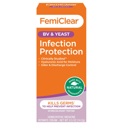 FemiClear Infection Protection Against BV & Yeast - Natural Feminine Care Cream