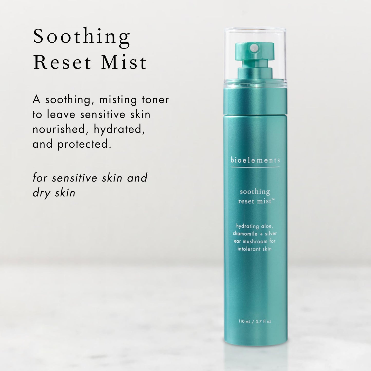 Bioelements Soothing Reset Mist - 3.7 oz - Hydrating, Soothing Toner for Sensitive & Dry Skin - Vegan, Gluten Free - Never Tested on Animals