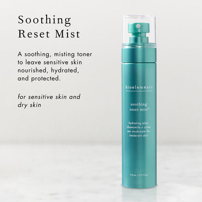 Bioelements Soothing Reset Mist - 3.7 oz - Hydrating, Soothing Toner for Sensitive & Dry Skin - Vegan, Gluten Free - Never Tested on Animals