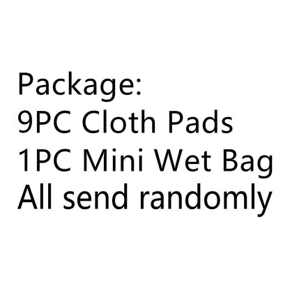 10 Pcs Reusable Menstrual Pad Set Including 1Pc Mini Wet Bag + 9Pcs Light Flow Daily Use Waterproof Mama Cloth Sanitary Napkin Pads Menstrual Pads (Panty Set, Panty Liner Bamboo Charcoal)