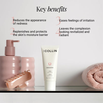 G.M. COLLIN Sensiderm Cream | Daily Face Moisturizer for Sensitive Skin | Hydrating Lotion to Help Reduce the Appearance of Redness
