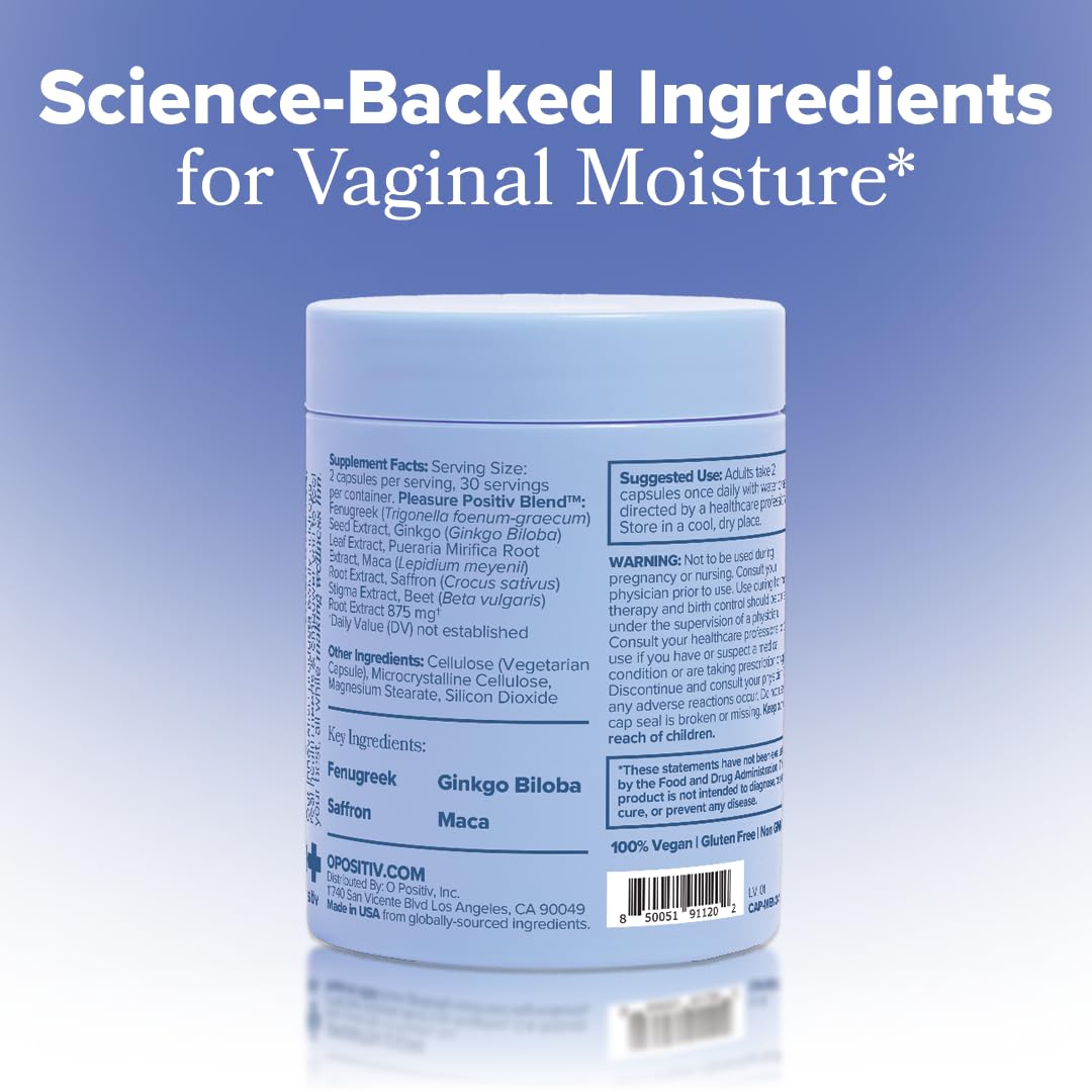 MENO Vaginal Moisture Support Capsules – OBGYN-Formulated to Support Healthy Vaginal Moisture, Mood & Relaxation – Hormone-Free Supplements with Maca Root & Fenugreek Seed Extract – 30 Servings