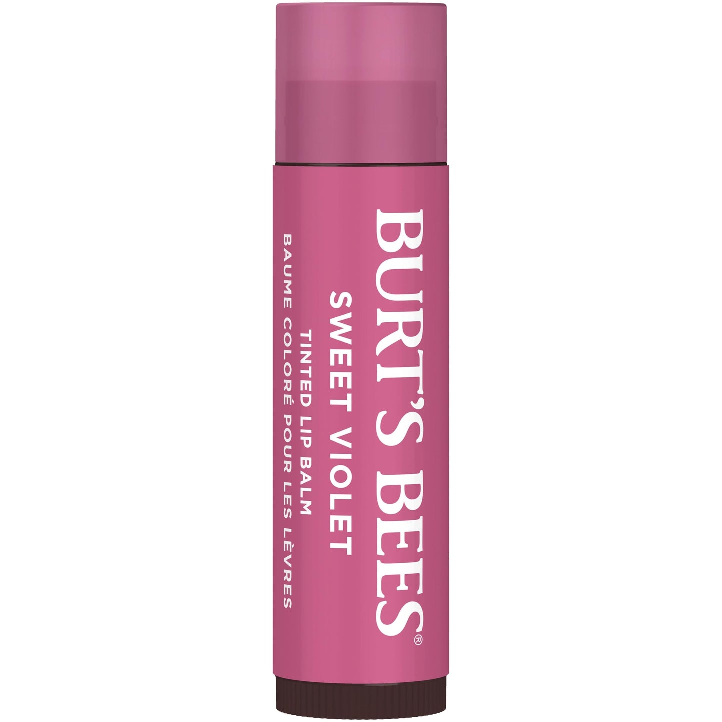 Burt's Bees Easter Basket Stuffers, Lip Tint Balm with Long Lasting 2 in 1 Duo Tinted Balm , Color Infused with Hydrating Shea Butter for a Natural Looking Buildable Finish, Sweet Violet (2-Pack)