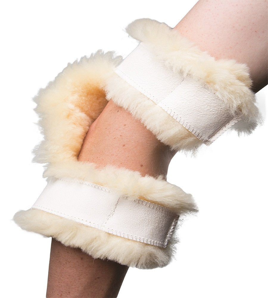PCP Sheepskin Pressure Relief Sores Elbow Protectors, White