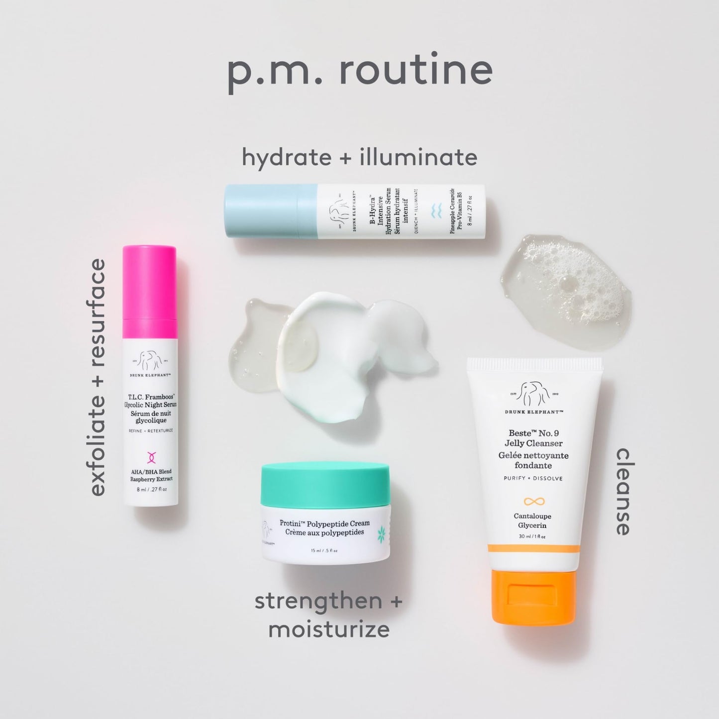 Drunk Elephant The Littles Kit - 5 Travel-Friendly A.M. and P.M. Essentials - Clean Clinical Skincare - Cruelty-Free - Dermatologist-Tested - Free of Essential Oils, Silicones, and Fragrance