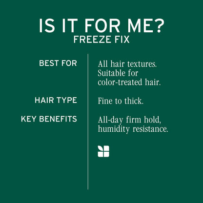 Biolage-Freeze Fix - Humidity-Resistant Fast-Drying Anti-Frizz Hairspray, Long-Lasting Strong Hold, For All Hair Types, Vegan & Paraben-Free