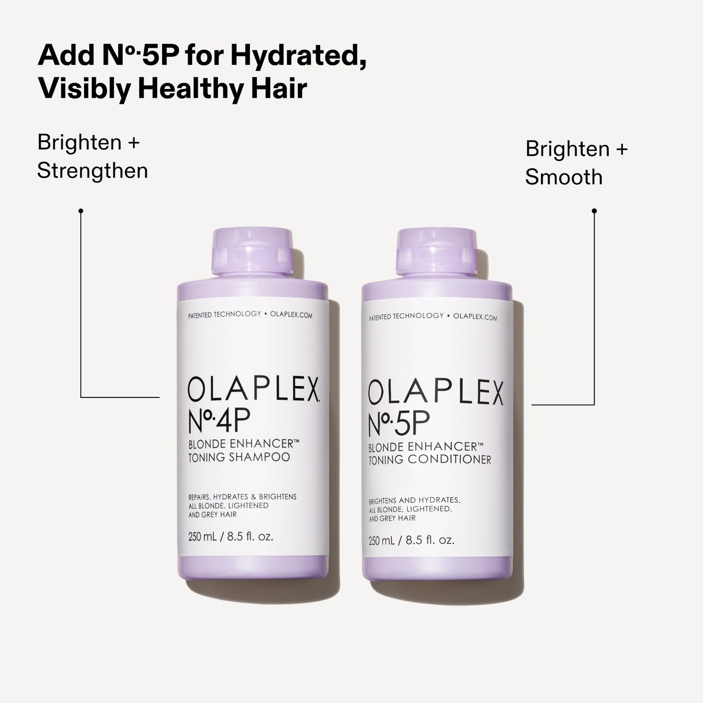 Olaplex No. 4P Blonde Enhancer Purple Toning Shampoo, Repairs, Hydrates, & Brightens All Blonde, Lightened, & Grey Hair
