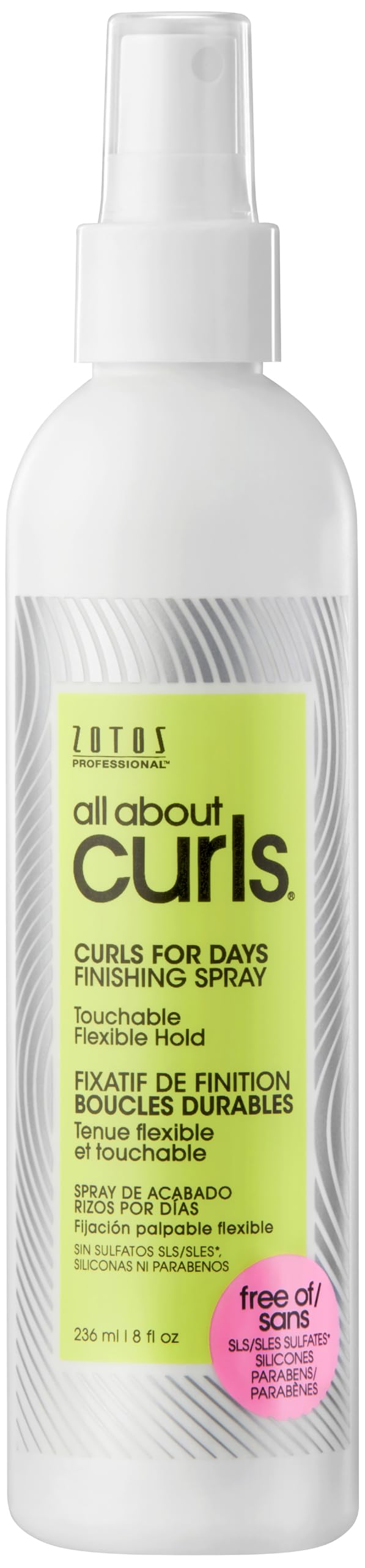 ALL ABOUT CURLS Curls For Days Finishing Spray | Touchable Flexible Hold | De-Frizz | Locks Out Humidity | All Curly Hair Types | Vegan & Cruelty Free | Sulfate Free | 8 Fl Oz
