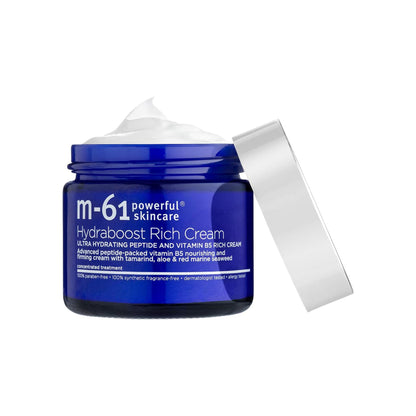 m-61 Hydraboost Rich Cream | Luxurious, Ultra Hydrating Face Cream With Peptides, Vitamin B5, Tamarind, Aloe, Red Marine Seaweed. 48-Hour Hydration. For Mature or Dry Skin - 1.7 Fl Oz