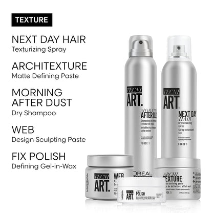 L'Oréal Professionnel Paris Architexture - Medium Hold Texturizing Pomade, Creates Texturized Structure and Matte Definition, for All Hair Types