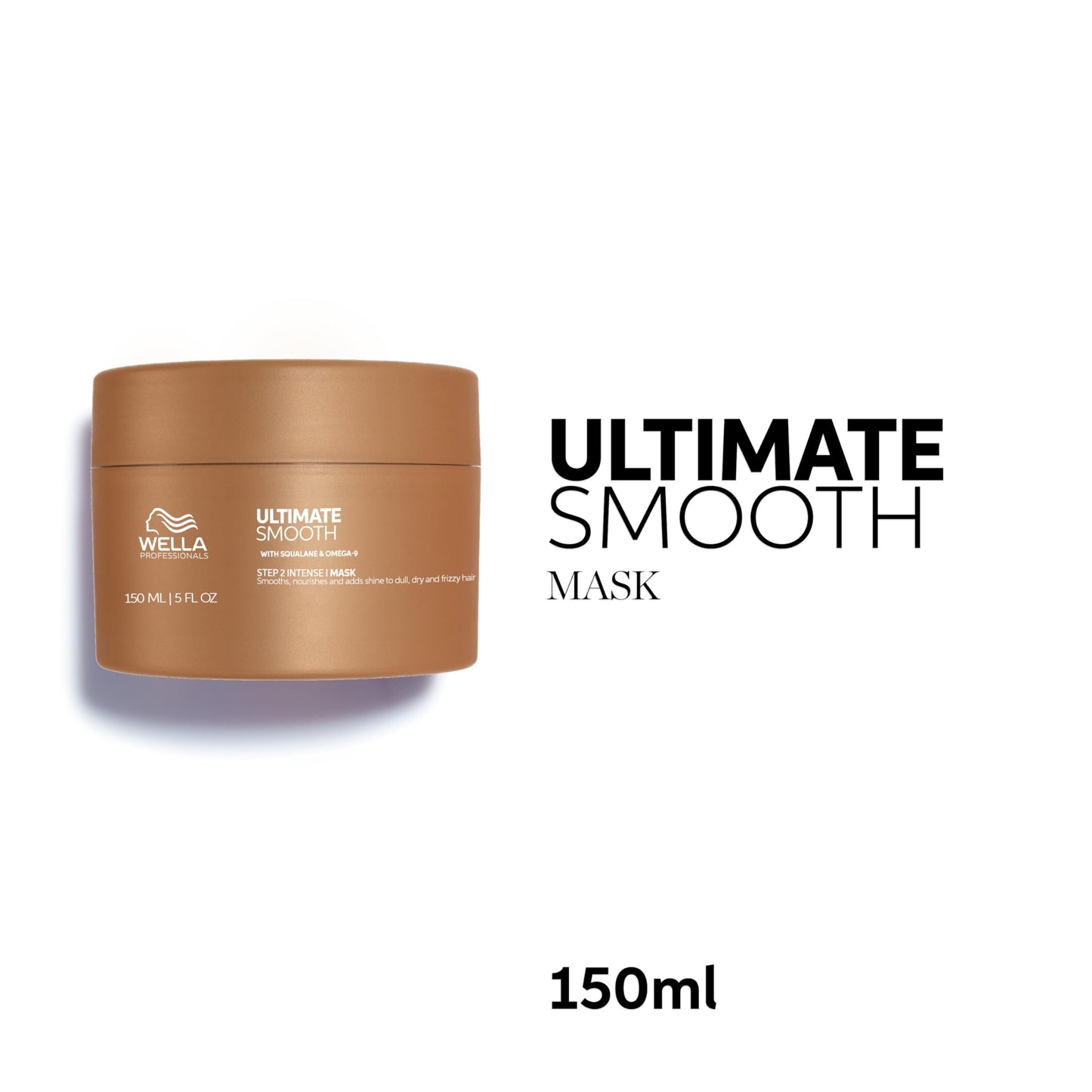 Wella Professionals ULTIMATE SMOOTH Intense Mask with Deep Nourishment | Treatment for Dry, Frizzy Hair | Smooths & Adds a Silky Shine | With Squalane & Omega 9 | Color Safe