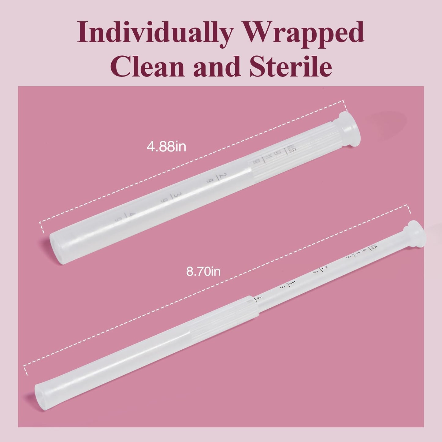 40 Packs Disposable Vaginial Suppository Applicators - Fits Lubricants, Creams and Most OTC Gels, Individually Wrapped Feminine Care Applicator with Dosage Markings