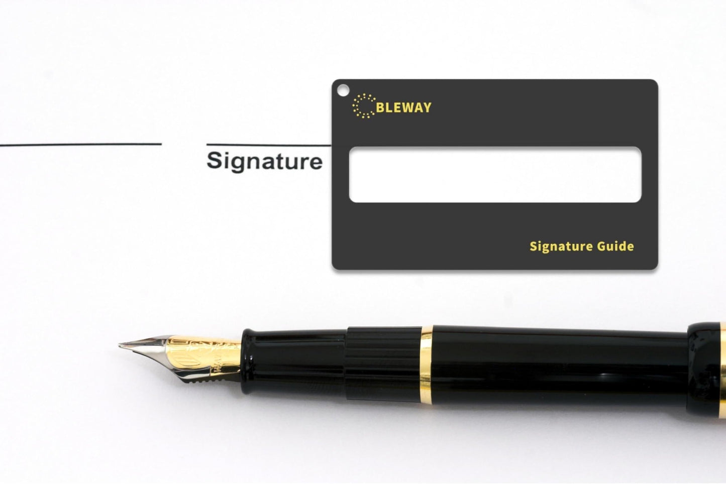 Signature Guide Card for Visually Impaired