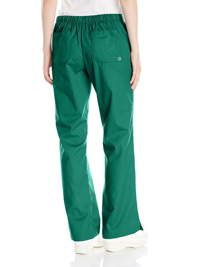 WonderWink Women's Plus-Size Wonderwork Flare Leg Scrub Pant, Hunter, XX-Large/Tall