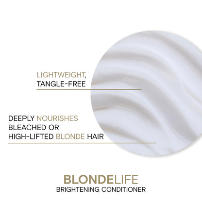Joico Blonde Life Brightening Conditioner | For Blonde Hair | Illuminate Hydration & Softness | Add Softness & Smoothness | Sulfate Free | With Monoi & Tamanu Oil