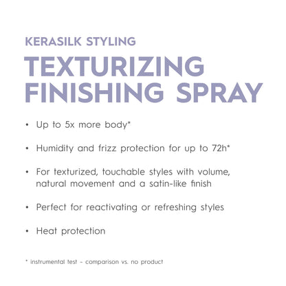 KERASILK Texturizing Finishing Spray | Flexible Hold | Creates Natural Texture, Volume & Body | Anti Humidity Effect | With Heat Protection
