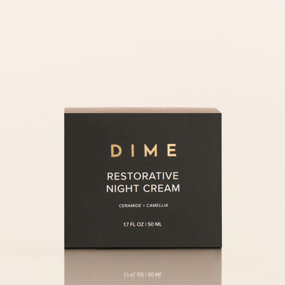 DIME Beauty Restorative Night Cream, Facial Moisturizer with Ceramides and Sea Buckthorn, 1.7 oz / 50 ml in Pump