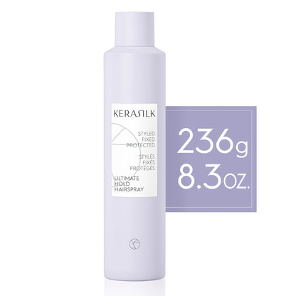 Kerasilk Ultimate Hold Hairspray for Ultra-Strong Hold & Shine, Vegan and Sulfate-Free, 300 ml