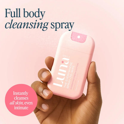 Luna Daily Body Cleansing Spray | Hydrating pH-Balanced Feminine & Body Mist | Gentle & Moisturizing for Intimate Hygiene, Underarms & Private Parts | Travel Essential for Women, Gym & Daily Care,30ml