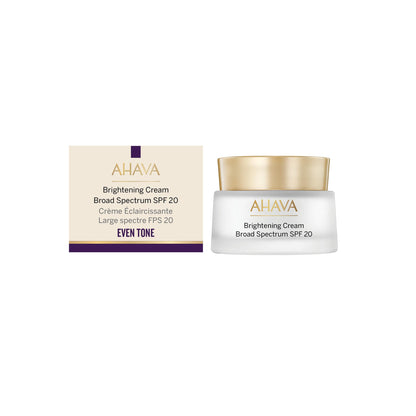 AHAVA Brightening Cream SPF20 - Brightens & Evens Skin Out, Hydrate & Protect Against UVA/B, Enriched with Osmoter, VF Brightening Accelerator & 3D Complex, 1.7 Fl.Oz
