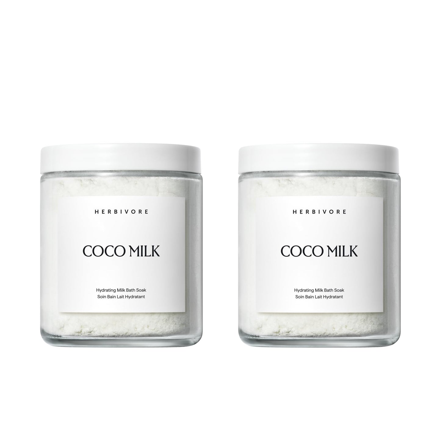 HERBIVORE Coconut Milk Bath Soak | Deeply Hydrating + Skin Softening, Soothing Light Coconut Scent, Vegan, Plant-Based