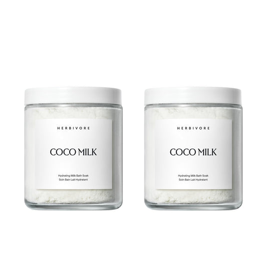 HERBIVORE Coconut Milk Bath Soak | Deeply Hydrating + Skin Softening, Soothing Light Coconut Scent, Vegan, Plant-Based