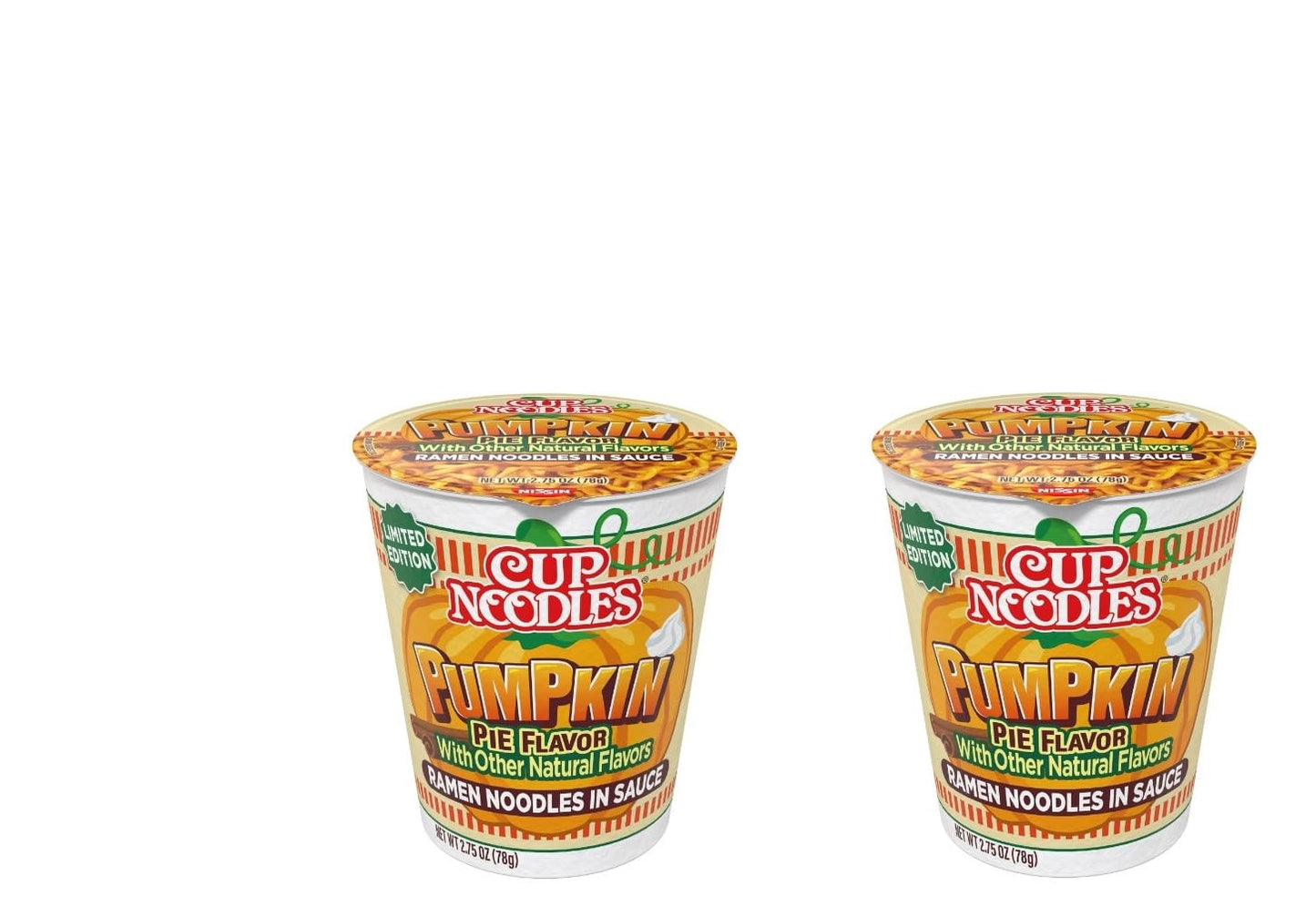 Cup Noodles Limited Edition Ramen Noodles in Sauce - 2 pack (Pumpkin Pie 2.75oz)