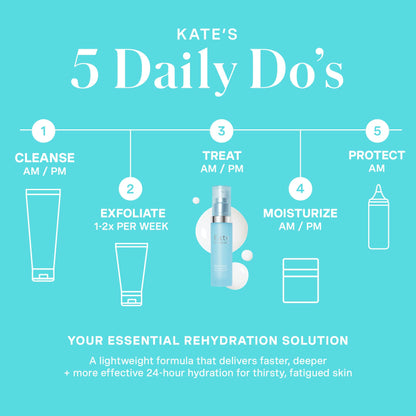 Kate Somerville HydraKate Recharging Hydration Serum – Skin-Quenching Dual-Weight Serum with Hyaluronic Acid for Hydrating, 1 Fl Oz