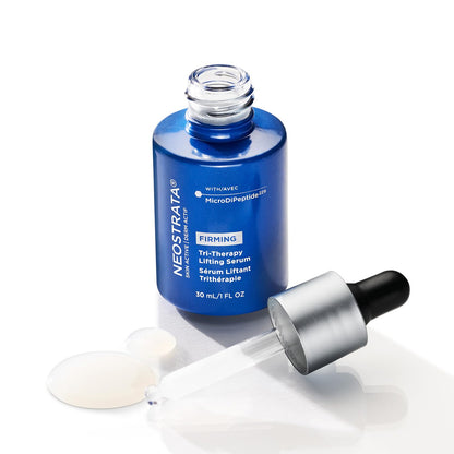 NEOSTRATA Tri-Therapy Lifting Serum, New & Improved Formula, 3D Volumizer, Lifting and Firming Antiaging Serum with Hyaluronic Acid Oil-Free Fragrance-Free, 1 fl. oz.