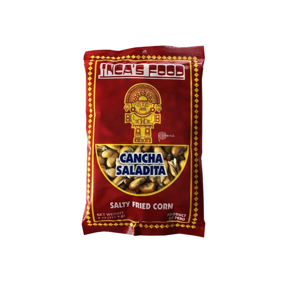 INCA'S FOOD Maiz Cancha Saladita/Salty Toasted Corn 4 oz. - Pack of 2 - Product of Peru