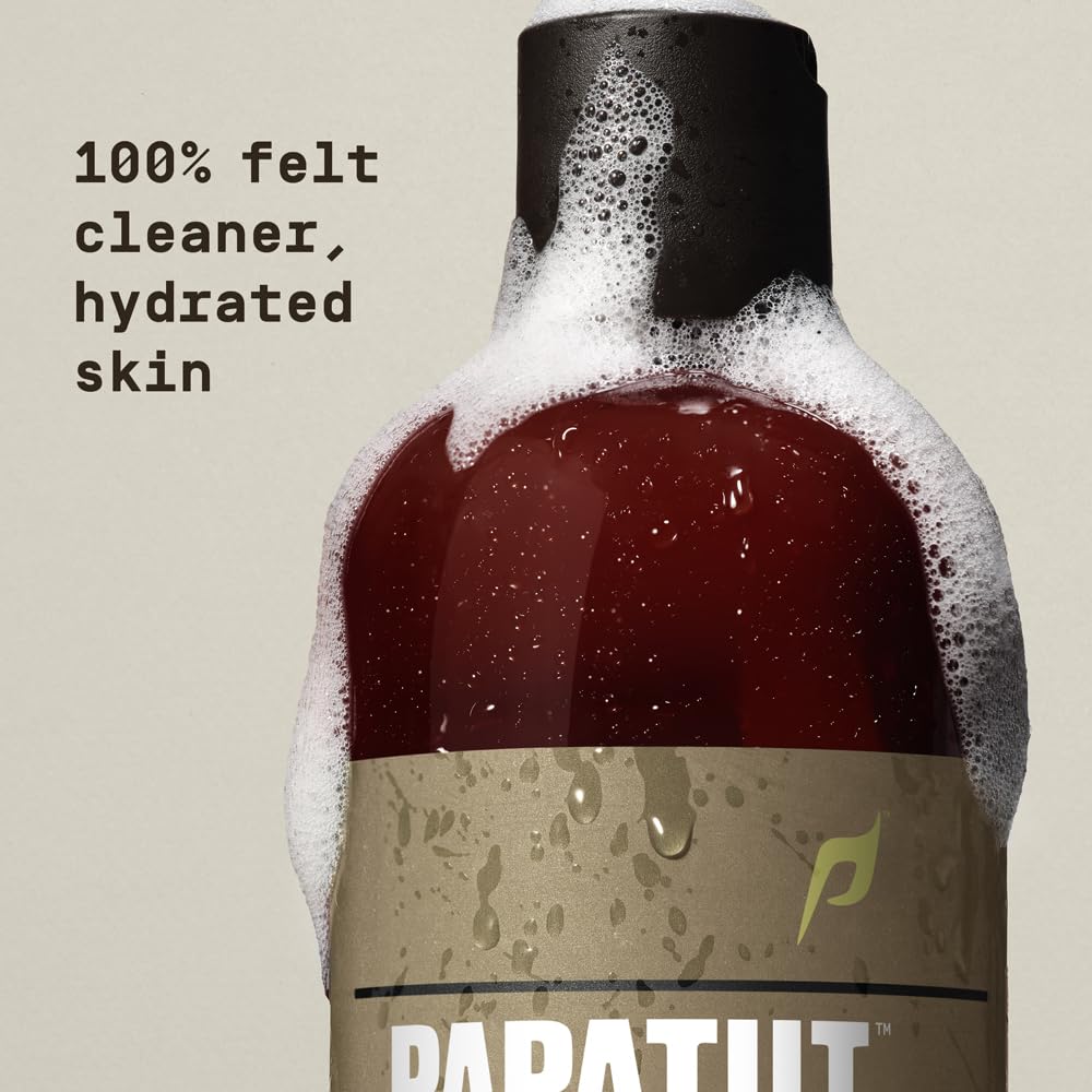 PAPATUI by Dwayne Johnson Refreshing Exfoliating Body Wash for Men | Hydrating & Made with Coconut Oil | Cedar Sport | 18 oz (Pack of 3)