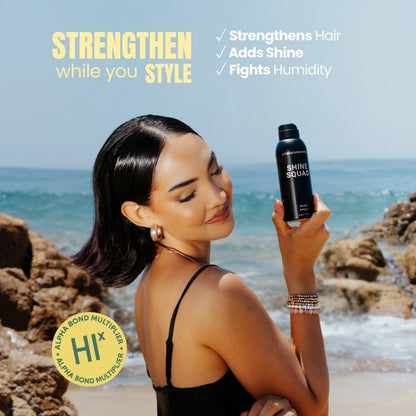 The Beachwaver Co. Shine Squad Shine Spray - Full Size (6 Oz) | Lightweight, Glossy Finishing Spray for Hair w/HiX Vegan Bond Multipliers | Post-Styling Mist - Smooth Finish & No Frizz