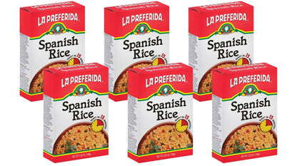 La Preferida Boxed Spanish Rice (Fluffy Mexican-Style Rice with Bell Peppers) – Ready in 15 Minutes. A Quick Side Dish for Any Meal. Vegan & Vegetarian-Friendly, 5.25oz. (Pack of 6)