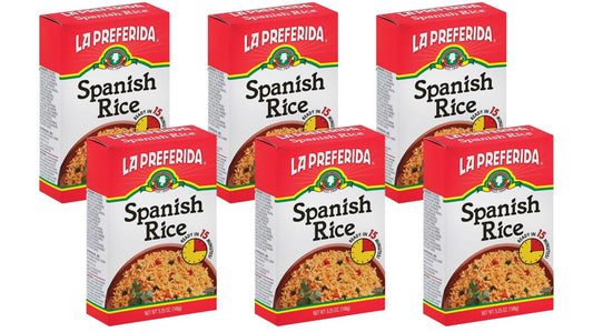 La Preferida Boxed Spanish Rice (Fluffy Mexican-Style Rice with Bell Peppers) – Ready in 15 Minutes. A Quick Side Dish for Any Meal. Vegan & Vegetarian-Friendly, 5.25oz. (Pack of 6)