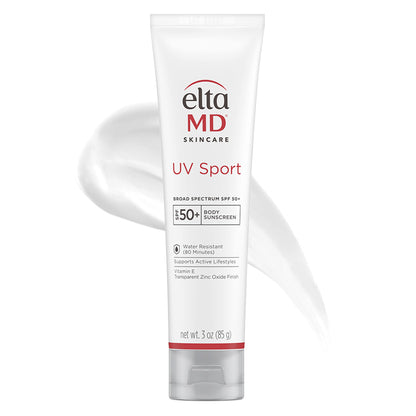 EltaMD UV Sport Sunscreen Lotion SPF 50 - Face and Body Sunscreen SPF 50, Water & Sweat Resistant, Zinc Oxide Formula for Active Lifestyles