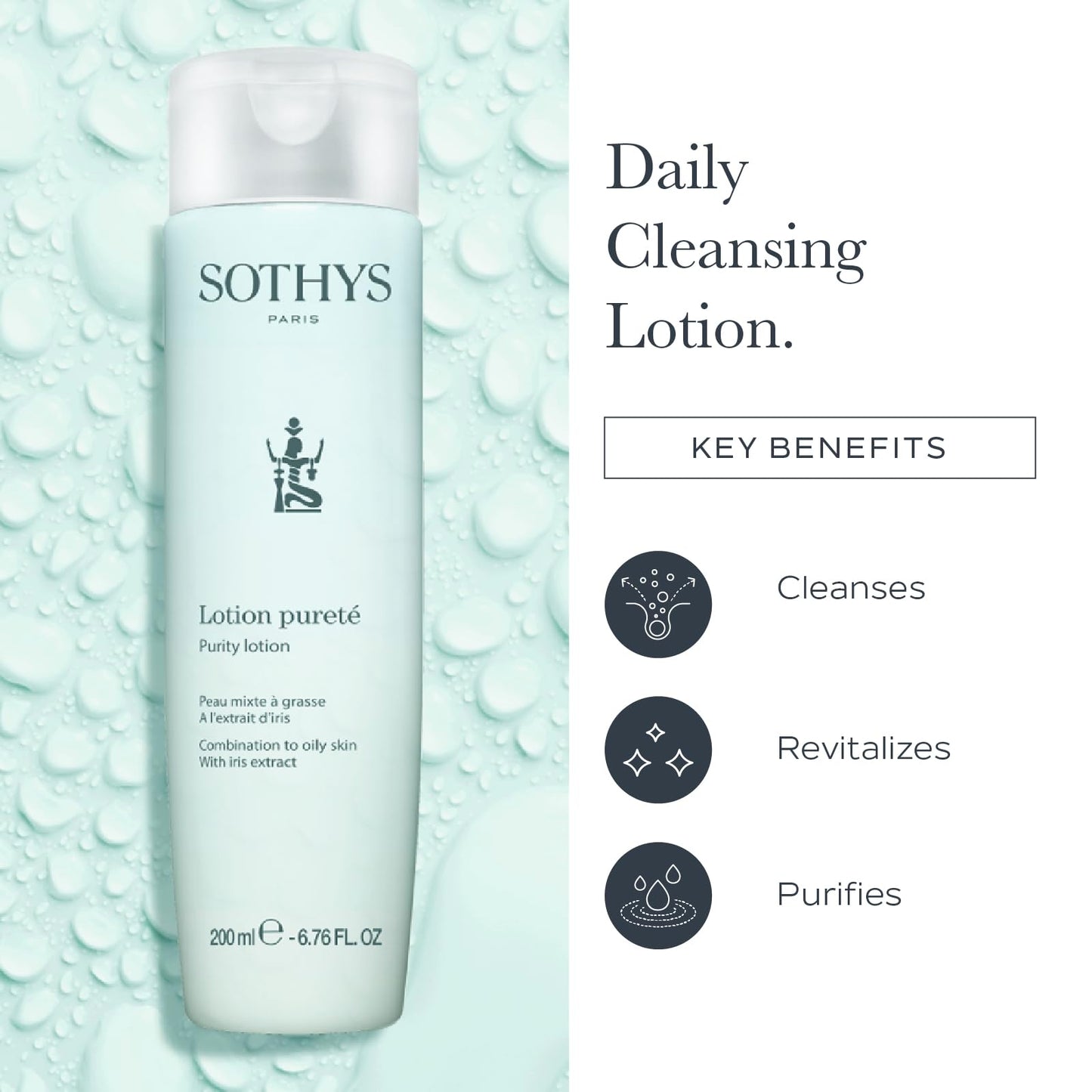 SOTHYS Purity Lotion | Bi-Phased Oil Lotion Cleanser, Acne Reducing Moisturizer |Toner for Combination to Oily Skin