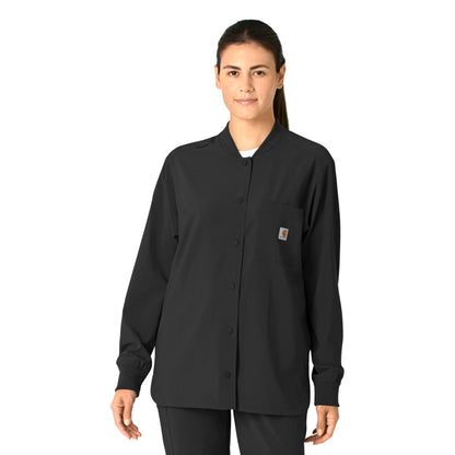 Carhartt Scrubs for Women Force Cross-Flex Shirt Jacket with 4 Pockets
