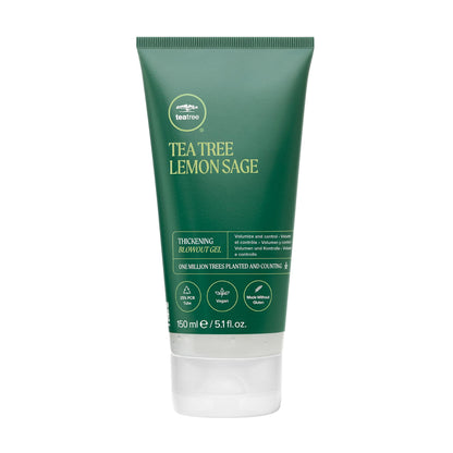 Tea Tree Lemon Sage Thickening Blowout Gel, Volumizing Hair Gel, For Fine Hair, 5.1 fl. oz