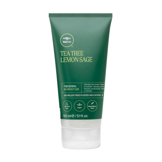 Tea Tree Lemon Sage Thickening Blowout Gel, Volumizing Hair Gel, For Fine Hair, 5.1 fl. oz