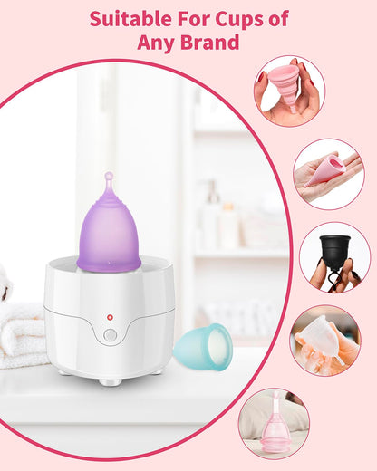 Reusable Menstrual Cup (Small & Large Size) Set of 2, Soft Silicone, Low or High Cervix, Safe Period Cup, Heavy & Light Flow, Feminine Hygiene, Tampons, Pads & Disc Alternative