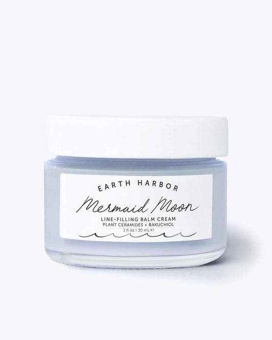 Earth Harbor Mermaid Moon Line-Filling Balm Cream - Vegan Night Treatment for Wrinkles and Hydration, with 20+ Actives - Deeply Restores and Nourishes Skin