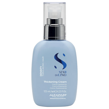 Alfaparf Milano Semi di Lino Density Thickening Cream for Thin Hair - Thermal Protection - Builds Body, Plumps Hair - Volumizing Hair Product – Revitalized, Youthful, Thicker Hair - Vegan (4.23 Oz)