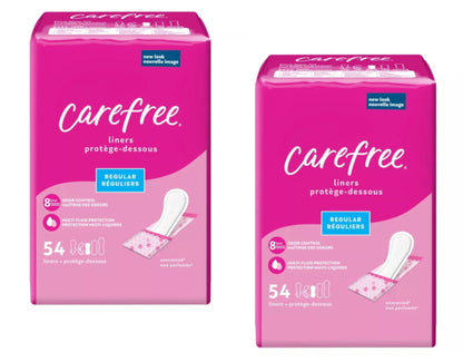 Carefree Acti-Fresh Regular 54 Ct. Unscented 2pk