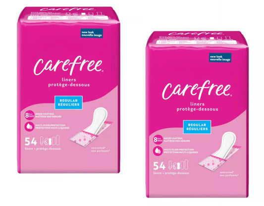 Carefree Acti-Fresh Regular 54 Ct. Unscented 2pk