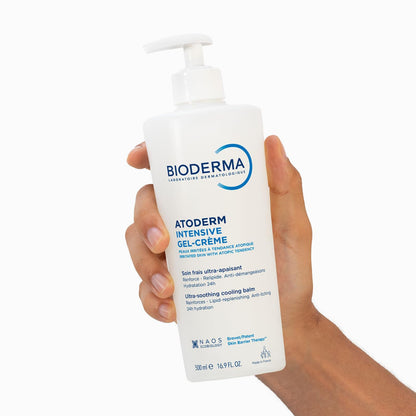 Bioderma Atoderm Intensive Gel-Cream, Soothing Body Moisturizer for Dry to Atopic Sensitive Skin, 24-Hour Hydration, 16.9 Fl Oz