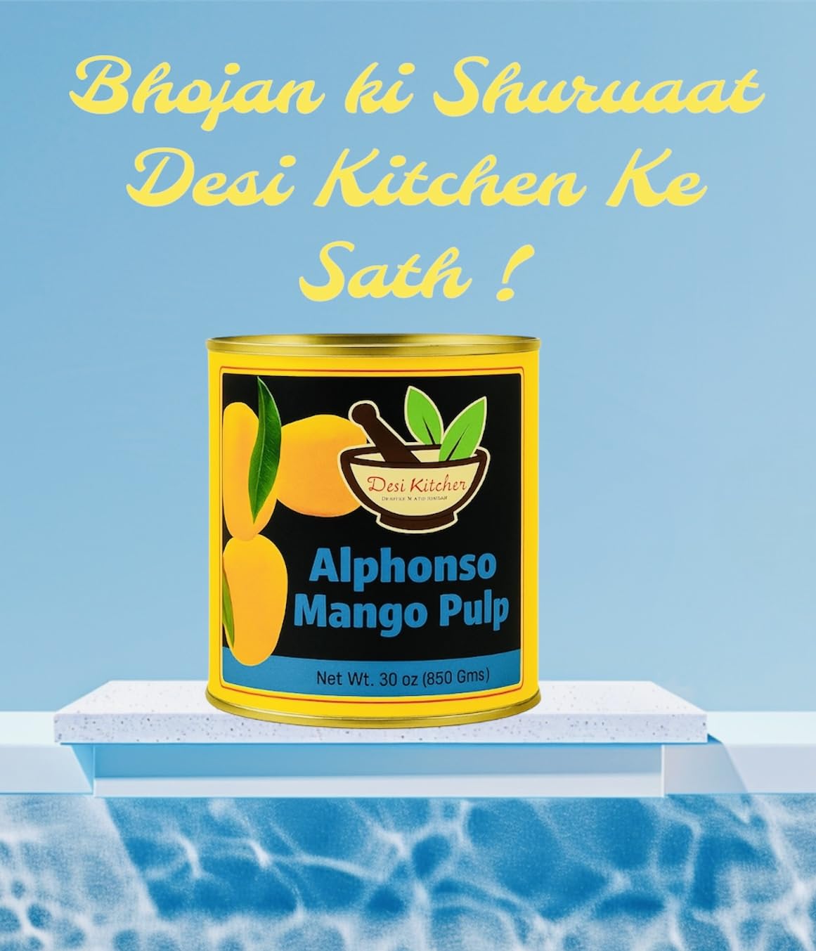 Desi Kitchen Alphonso Mango Pulps 850g(30oz) Delicious flavor By Rani Foods Inc